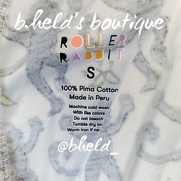 Roller Rabbit Monkey Polo Pajamas in Sapphire Monkey Blue Purple Size Small NWT - Picture 11 of 16